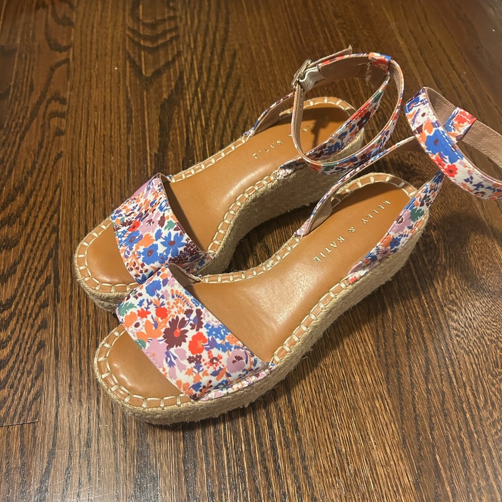 Kelly & Katie Multicolor Floral Espadrilles
